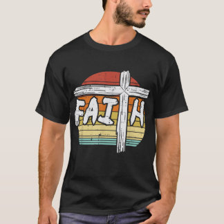Camiseta Faith Cross Sunset Religião Jesus Cristão M