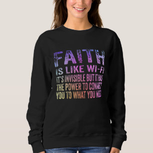Camiseta Faith é como Wifi, é um cristão engraçado invisíve