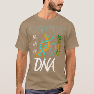Camiseta Faith está no meu DNA cristão