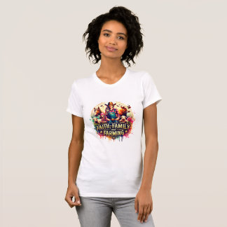 Camiseta ✨Faith, Family & Farming - Cowgirl Ranch Shirt 