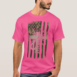 Camiseta Faith Fisheries Hunter Christian Cross Ameri
