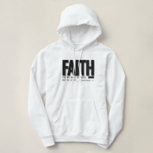 Camiseta Faith Hoodie Christian Sweatshirt com Bíblia Verse