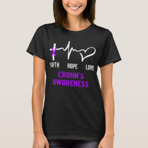 Camiseta Faith Hope ama a consciência da doença de Crohn