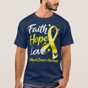 Camiseta Faith Hope ama a consciência do Cancer infantil429