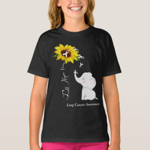 Camiseta Faith Hope Ama a Consciência do Cancer Pulmonar