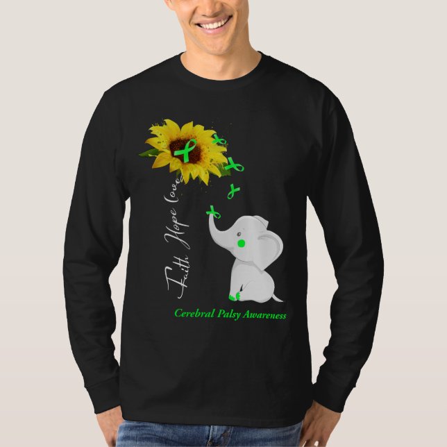 Camiseta Faith Hope ama a consciência paralela cerebral (Frente)