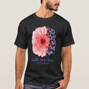 Camiseta Faith Hope ama a sabedoria da mosca girassol
