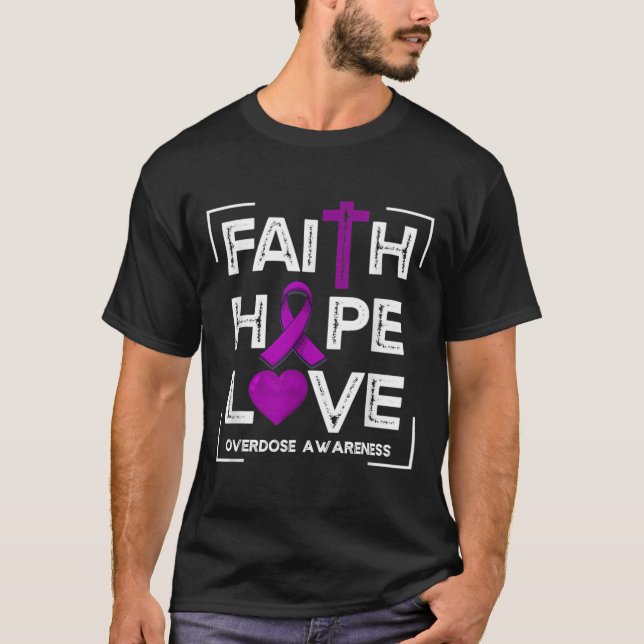 Camiseta Faith Hope ama as mulheres cristãs a conhecerem a  (Frente)