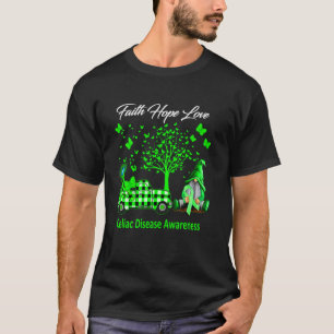 Camiseta Faith Hope ama Consciência da Doença Celular