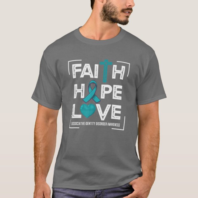 Camiseta Faith Hope ama Desordem Dissociativa de Identidade (Frente)