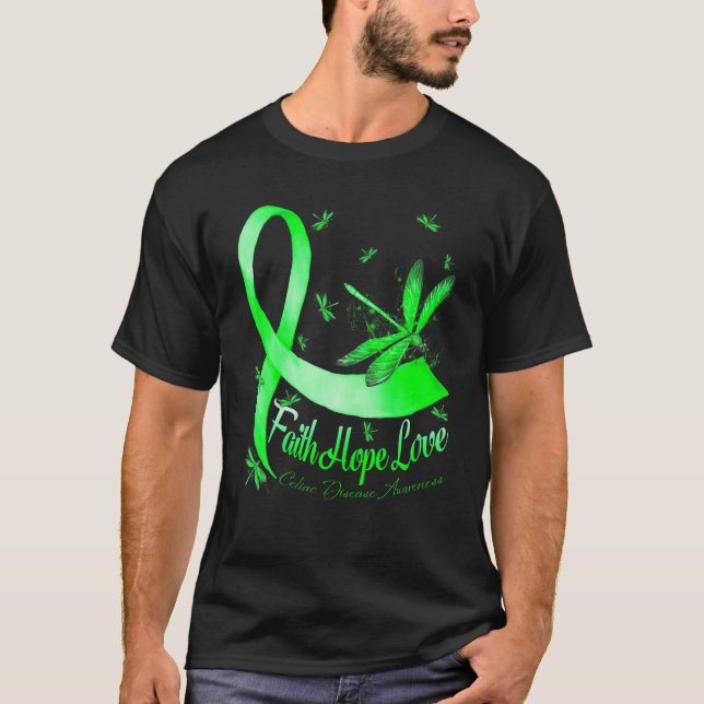 Camiseta Faith Hope ama Diluição da Doença Celular (Frente)
