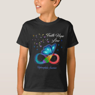 Camiseta Faith Hope ama Hidrocefalia Consciência