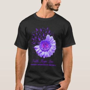 Camiseta Faith Hope ama Hipertensão Pulmonar Sensibilização