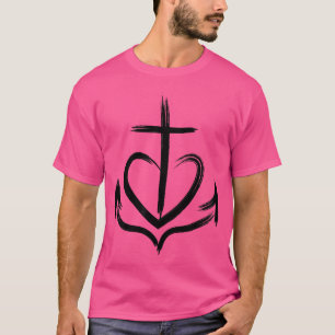 Camiseta Faith Hope ama Jesus Âncora em Nossa Vida