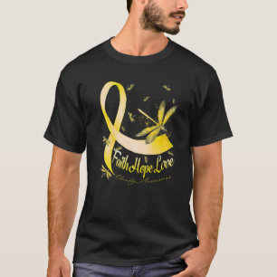 Camiseta Faith Hope ama o Dragão da Consciência da Obesidad