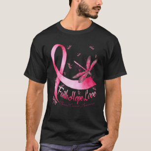 Camiseta Faith Hope ama o dragonista da consciência do Canc
