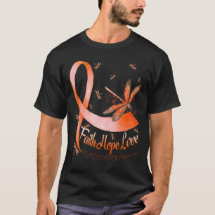 Camiseta Faith Hope ama Rsd Crps Sensibilização Dragonfly