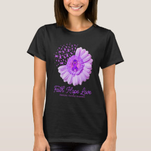 Camiseta Faith Hope ama Violência Doméstica Flor