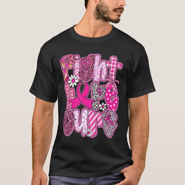 Camiseta Faith Hope Cure Breast Awarness Survivence F (Frente)