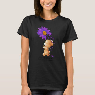 Camiseta Faith Hope Curva a Consciência da Epilepsia Roxa
