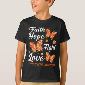 Camiseta Faith Hope Fight Love RSD CRPS Awarness Butterfly