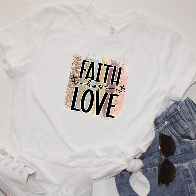 Camiseta Faith Hope Love (Criador carregado)