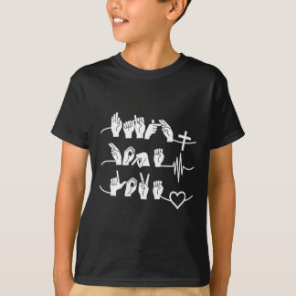 Camiseta Faith Hope Love - Christian Religion Heartbeat Cro