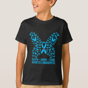 Camiseta Faith Hope Love Diabetes Consciência _2