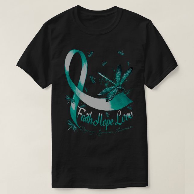Camiseta Faith Hope Love Digeorge Syndrome Sensibilização D (Frente do Design)