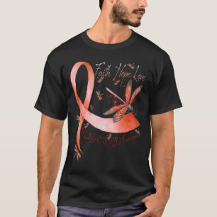 Camiseta Faith Hope Love Dragonfly Rsd Crps Consciência