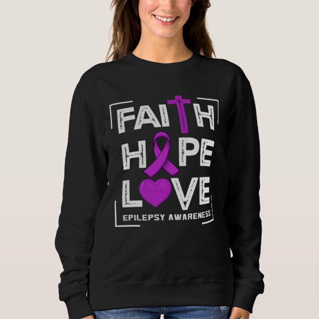 Camiseta Faith Hope Love Epilepsy Awareness (Frente)