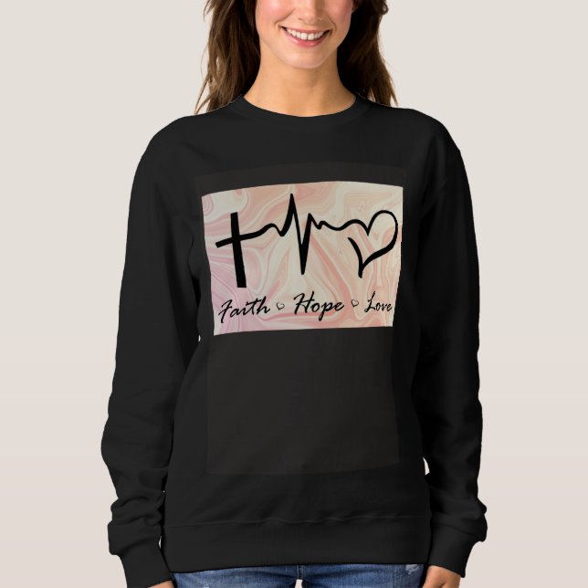 Camiseta Faith Hope Love Expression Affection Christian Rel (Frente)