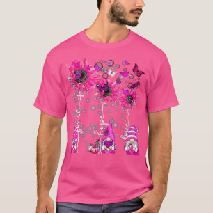 Camiseta Faith Hope Love Gnome Ribbon Breve Cancer Awarene