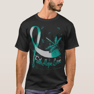 Camiseta Faith Hope Love Gynecologology Cancer Awarness Dra