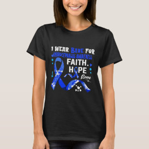 Camiseta Faith Hope Love I Veste Blue For Hydrocephalus Awa