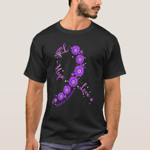 Camiseta Faith Hope Love Overdose Awarness Flower W