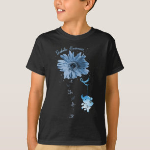 Camiseta Faith Hope luta pelo amor à diabetes de girassol e