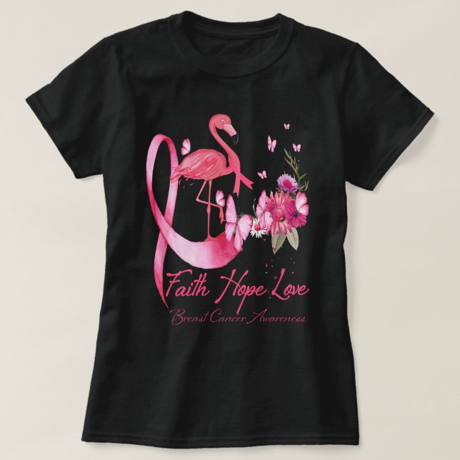 Camiseta Faith Hummingbird percepção do cancer (Frente do Design)