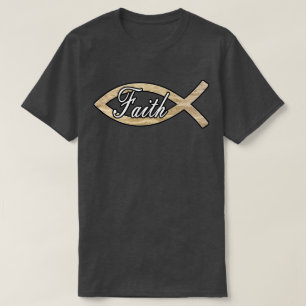 Camiseta Faith Ichthys Christianity Fish Symbol Sand