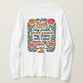 Camiseta Faith Lights My Path Christian Art - Inspirational