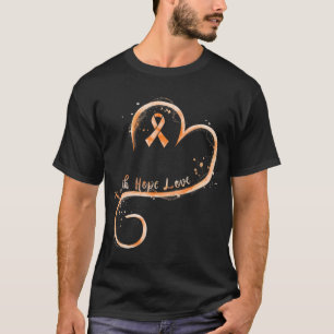 Camiseta Faith Love Esperava Coragem Aml Leukemia Consciênc