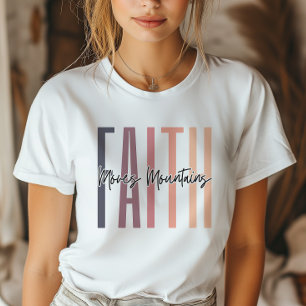 Camiseta Faith Move Montanhas Bíblia Verso
