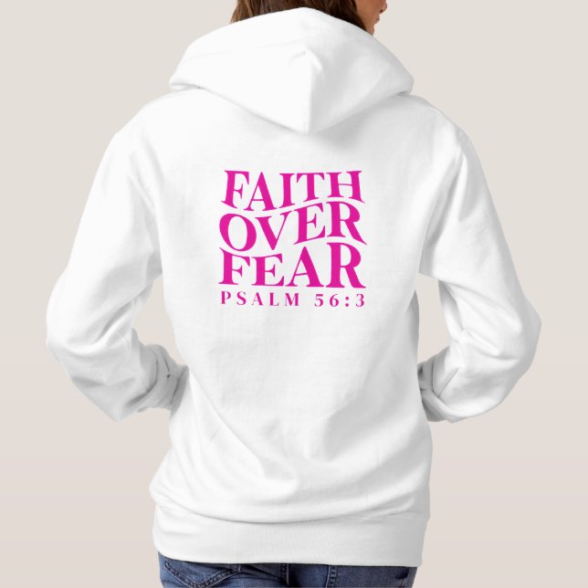 Camiseta Faith Over Fear Psalm 56:3 Christian Bible Verse (Verso)