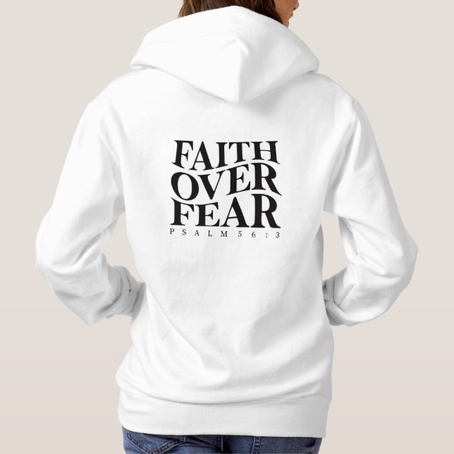 Camiseta Faith Over Fear Psalm 56:3 Christian Bible Verse (Verso)