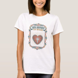 Camiseta "Faith Restores The Broken" Healing Heart Emblem