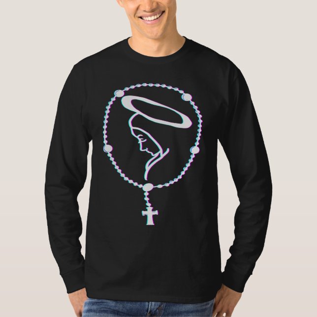 Camiseta Faith Rosary Christian Religious Bible (Frente)