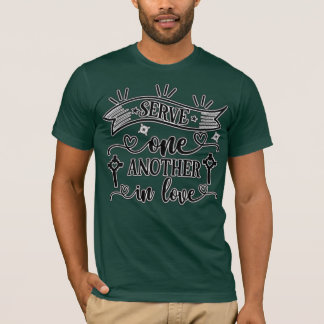 Camiseta Faith shirts design, sirvam-se mutuamente apaixona