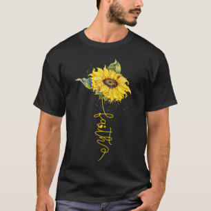 Camiseta Faith Sunflower Semicolon Prevenção Suicídio Aware