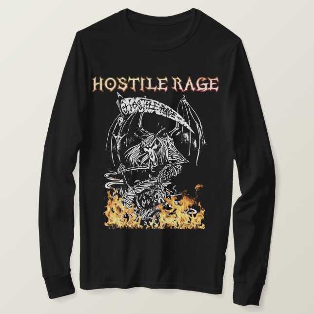 Camiseta FAIXA DE HOSTILE - NA GARANTIA DE Logotipo DA MESA (Frente do Design)