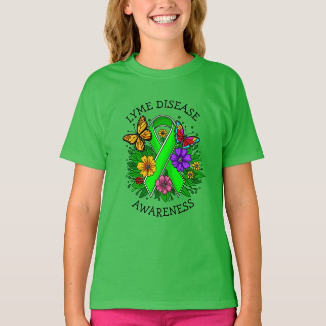 Camiseta Faixa de Sensibilização para a Doença de Lyme (Frente)